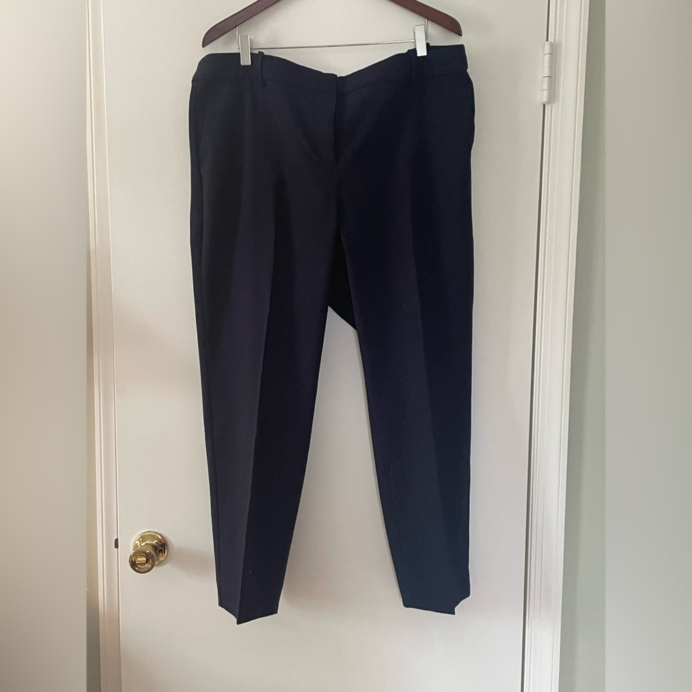 J. Crew Factory Navy Straight-Leg Dress Pants
